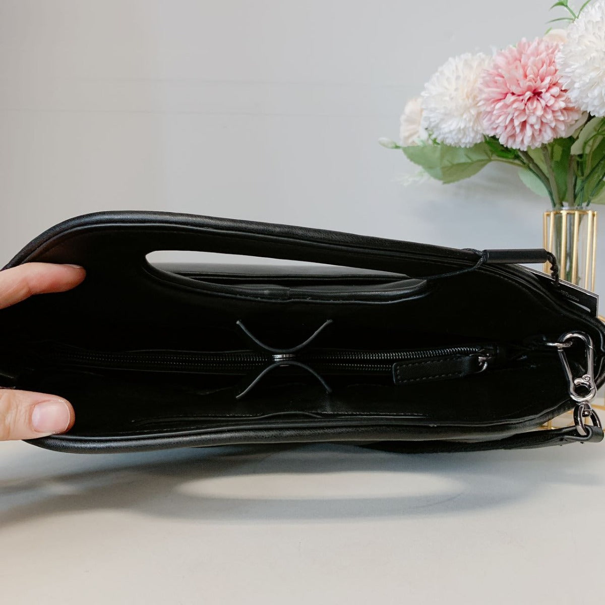 Karl Lagerfeld Cybill LH2DZ2CG Top Handle Satchel IN BLACK STUDDED 194775057373 Karl Lagerfeld Cybill LH2DZ2CG Top Handle Satchel IN BLACK STUDDED 194775057373